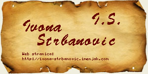 Ivona Štrbanović vizit kartica